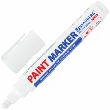 Маркер-краска лаковый (paint marker) 6 мм, черный, нитро-основа, BRAUBERG PROFESSIONAL PLUS EXTRA, 151451