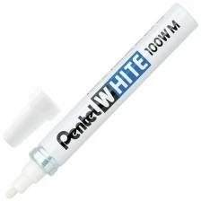 Маркер промышленный Pentel White 100W (4мм, белый) алюминий, 1шт. (X100W-M)