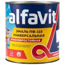 Эмаль "ALFAVIT" ПФ-115 серая 20 КГ (1) серия альфа