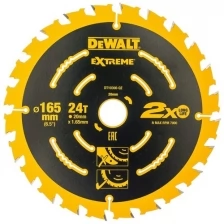 Диск пильный по дереву DEWALT Extreme DT10300 165/20 1.65 24 WZ +18°