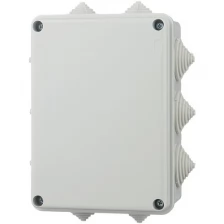 Коробка распаячная КМ41241 для открытой проводки 150х110х70мм IP44 (RAL 7035, 10 гермовводов) IEK