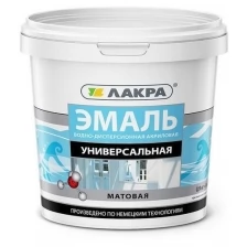 Эмаль акриловая (АК) Лакра универсальная матовая белый матовый 2.5 кг