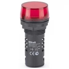 Лампа комм. ADDS ?22 мм LED кр. 220В AC/DC ЛK-22 DEKraft 25119DEK