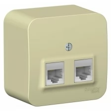 Schneider Electric Розетка компьютерная 2-м СП BLANCA RJ45 кат.5e беж. SchE BLNIS045457