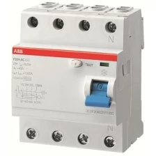 ABB F204AC УЗО 4Р 80А 100mA (AC) Устройство защитного отключения