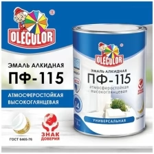 Эмаль алкидная ПФ-115 OLECOLOR (Артикул: 4300000194; Цвет: Зелёный; Фасовка = 1,8 кг)