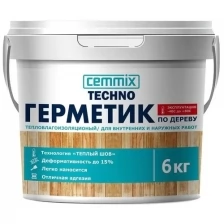 Герметик акриловый для дерева Cemmix Теплый шов, 6 кг, дуб