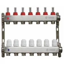 Коллекторная группа TAEN 1*3/4* 7 вых. с расходамерами И регулир.клапанами (нерж.сталь)
