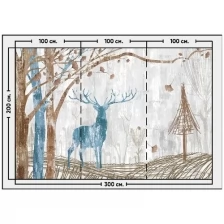 Фотообои / флизелиновые обои Скандинавский олень 3 x 2 м