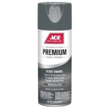 Аэрозольная краска Ace PREMIUM Enamel - MACHINERY GRAY - Серый, глянцевый